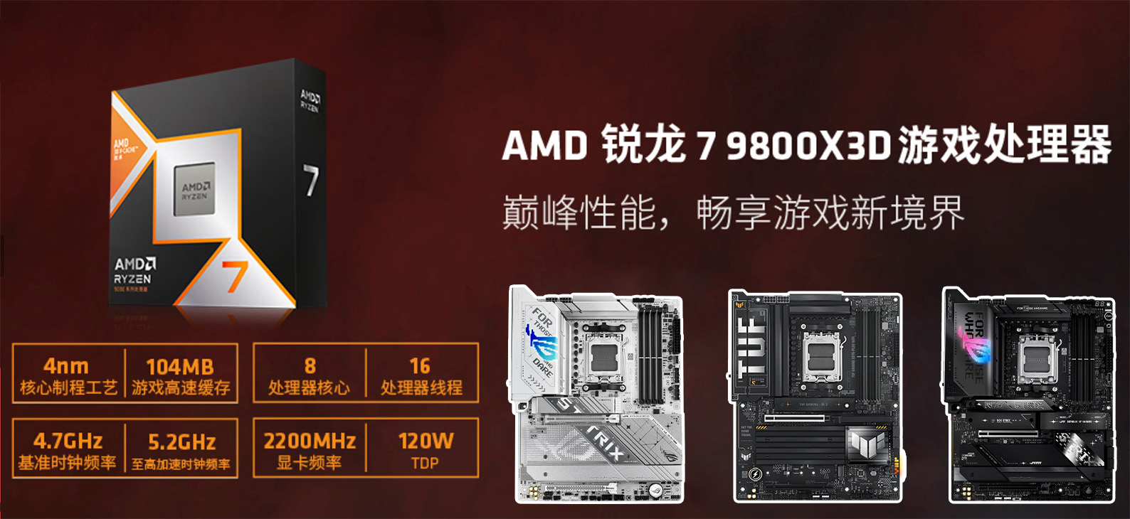 华硕X870主板助力锐龙7 9800X3D释放极致性能