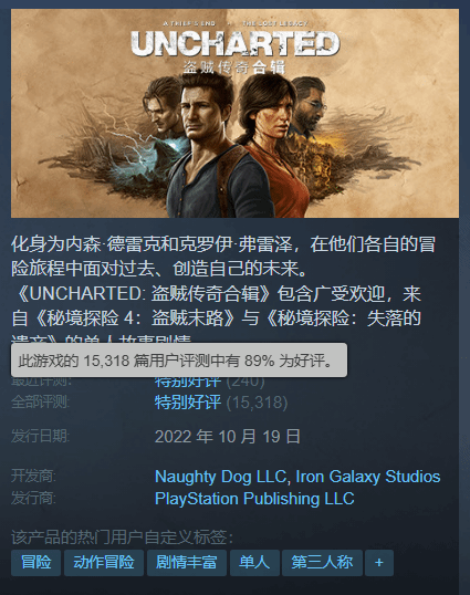 《神秘海域：盜賊遺產(chǎn)合集》Steam新史低宣傳圖2