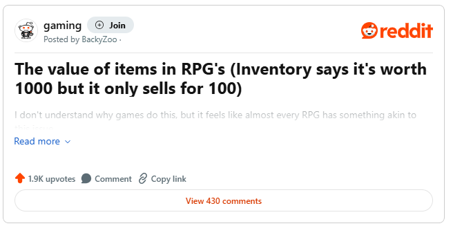 RPG游戲商店，玩家吐槽“奸商”行為！宣傳圖2