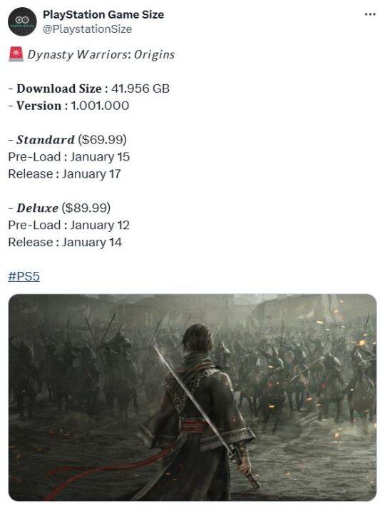 《真三國無雙：起源》PS5版信息披露宣傳圖2
