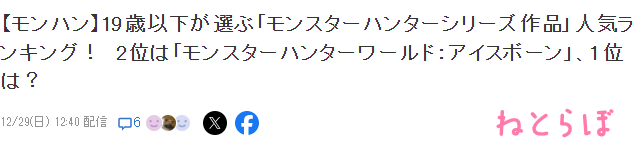 《怪物獵人》系列中，年輕玩家的最愛是哪部？宣傳圖2
