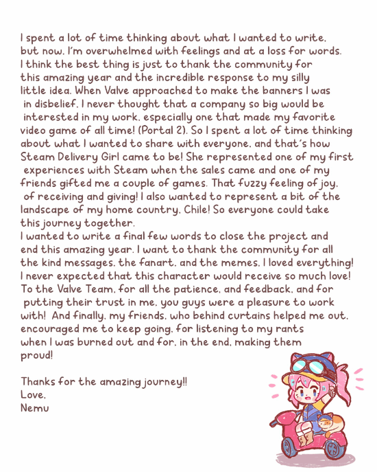 Steam看板娘謝幕，感謝玩家支持！宣傳圖3
