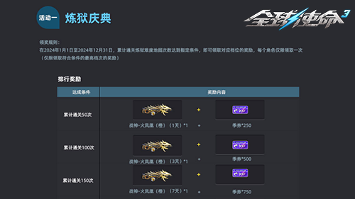 《全球使命3》煉獄慶典開(kāi)啟，挑戰(zhàn)贏豐厚獎(jiǎng)勵(lì)宣傳圖2