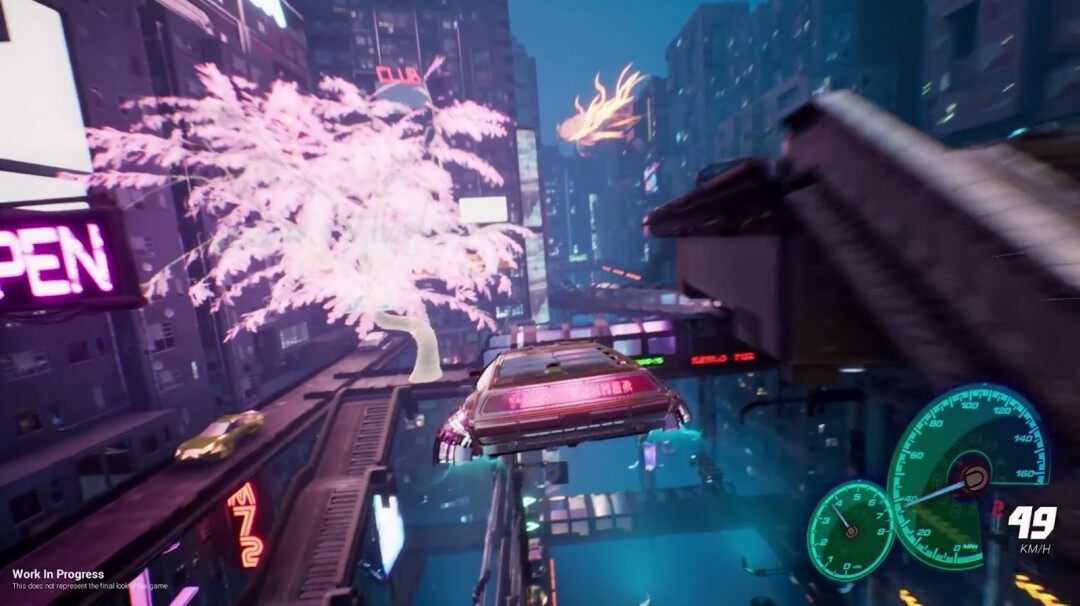 競(jìng)速游戲《Punk Runner》，霓虹燈下的飛行汽車競(jìng)速新體驗(yàn)