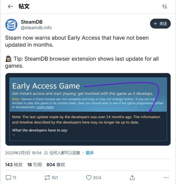 Steam新調(diào)整：搶先體驗(yàn)游戲更新進(jìn)度一目了然！宣傳圖2