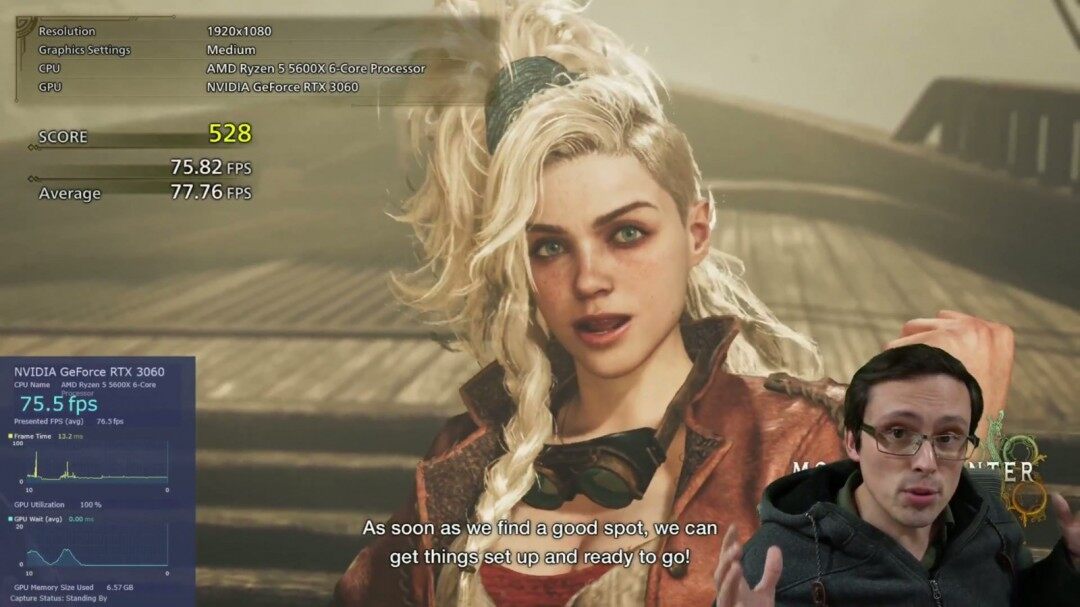 《怪物獵人：荒野》硬件要求高，RTX3060顯吃力