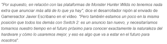 《怪物獵人：荒野》未來或登Switch 2？制作人留懸念！宣傳圖2