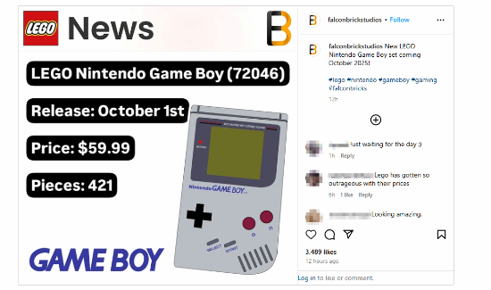 樂(lè)高版Game Boy將上市，10月1日售價(jià)435元起宣傳圖3
