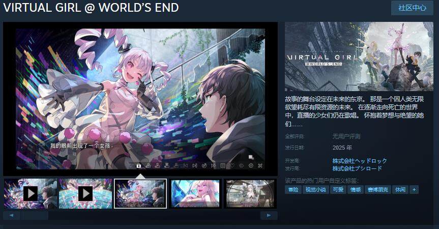 《VIRTUAL GIRL》末日系视觉小说，2025年6月发售宣传图1