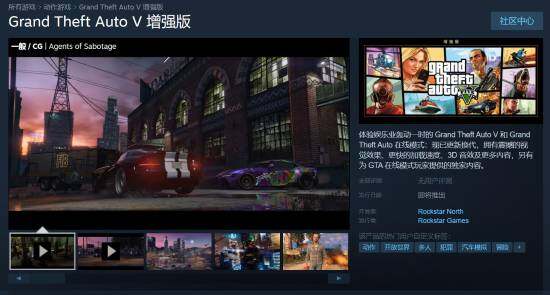 《GTA5》增強(qiáng)版上架Steam，PS5版《地平線5》定檔宣傳圖1