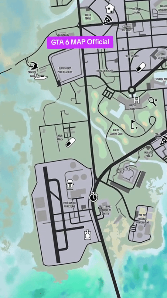 《GTA6》疑似地圖曝光，游戲世界細(xì)節(jié)豐富宣傳圖2