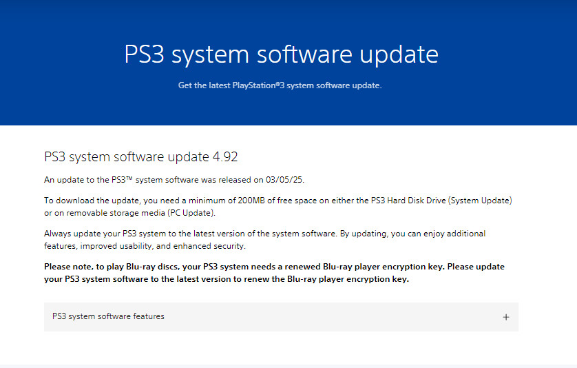 索尼PS3推4.92版更新，升級藍光播放加密密鑰宣傳圖2