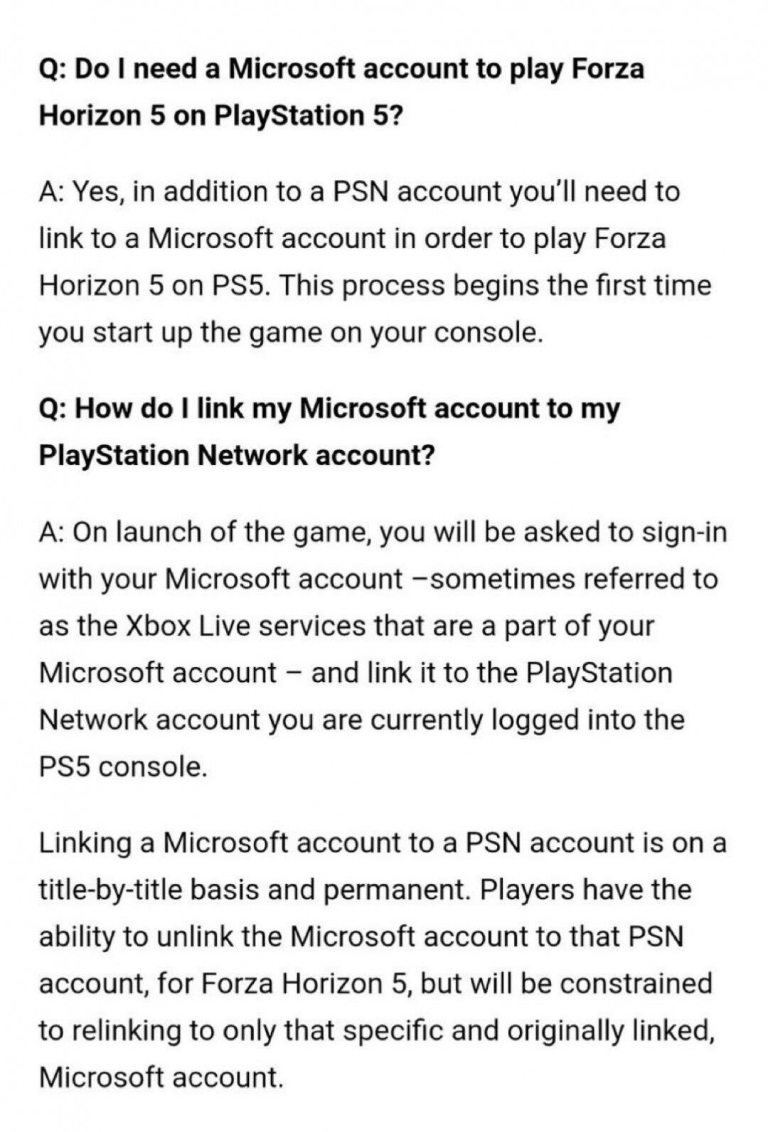 《極限競速：地平線5》PS5版需綁微軟賬戶宣傳圖2
