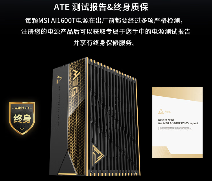 鈦金電源深度解析：微星1600W ATX3.1旗艦與雙顯卡工作站兼容方案宣傳圖4