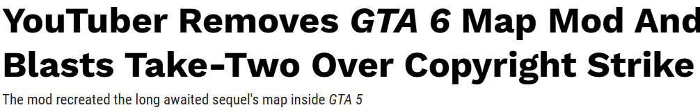 《GTA6》MOD侵權(quán)爭(zhēng)議：玩家自制地圖遭Take-Two下架全過(guò)程解析宣傳圖2
