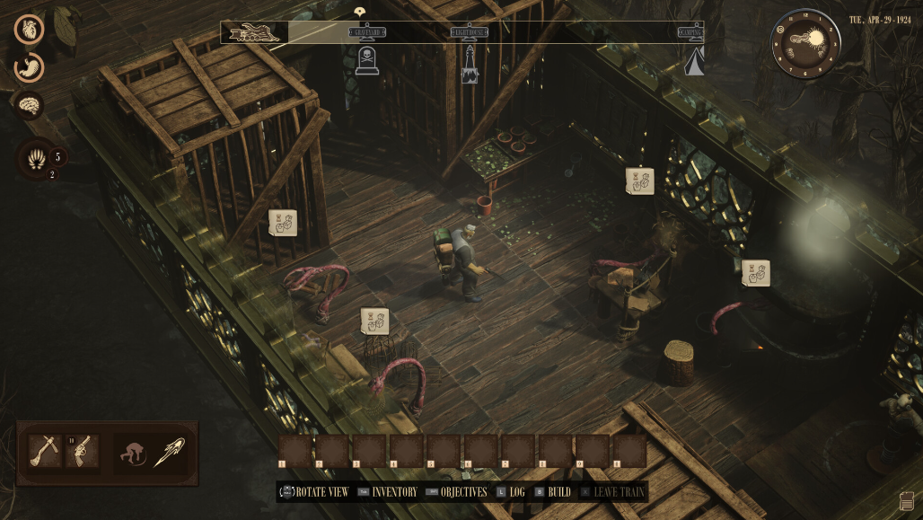 《海斯特拉的鐵路之神》4月23日Steam搶先體驗 克蘇魯生存合作+肉雀火車建造玩法解析宣傳圖2