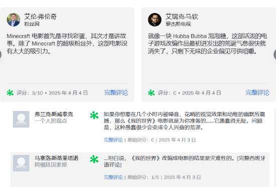 我的世界大電影首日票房破3000萬 爛番茄新鮮度51%引玩家爭(zhēng)議宣傳圖2