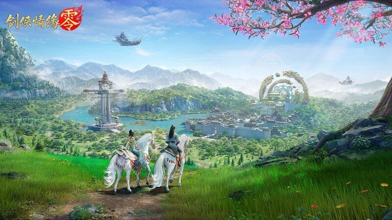 《剑侠情缘·零》MMO手游核心玩法解析：门派体系与自由经济生态宣传图1