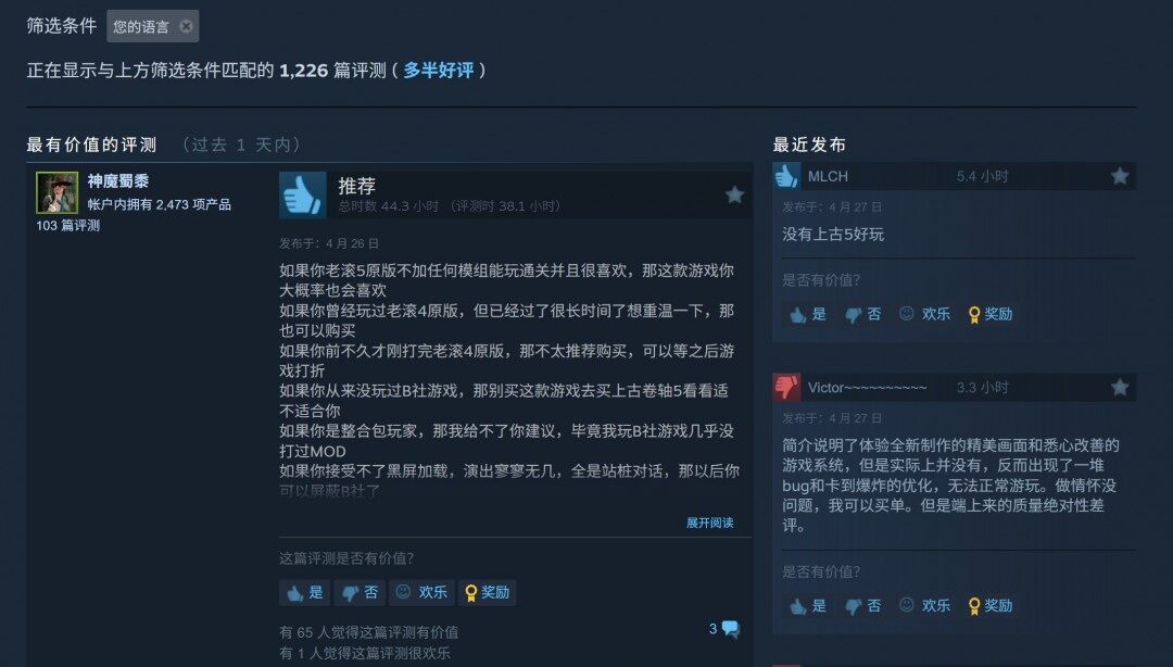 上古卷軸4重制版Steam在線峰值突破20萬 PC版優(yōu)化爭議影響中文評(píng)價(jià)宣傳圖3
