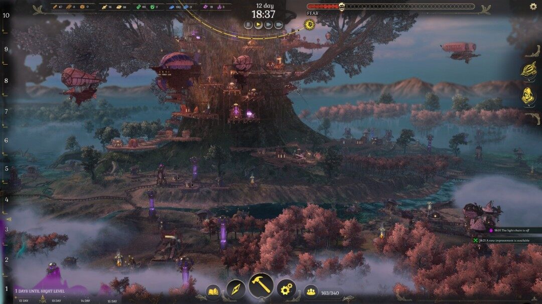《霧隱天途》Steam商店頁正式上線：垂直城市建造與塔防融合的山岡晃配樂策略新作宣傳圖3