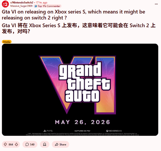 《GTA6》PS5實機畫面解析與NS2運行可能性探討宣傳圖4